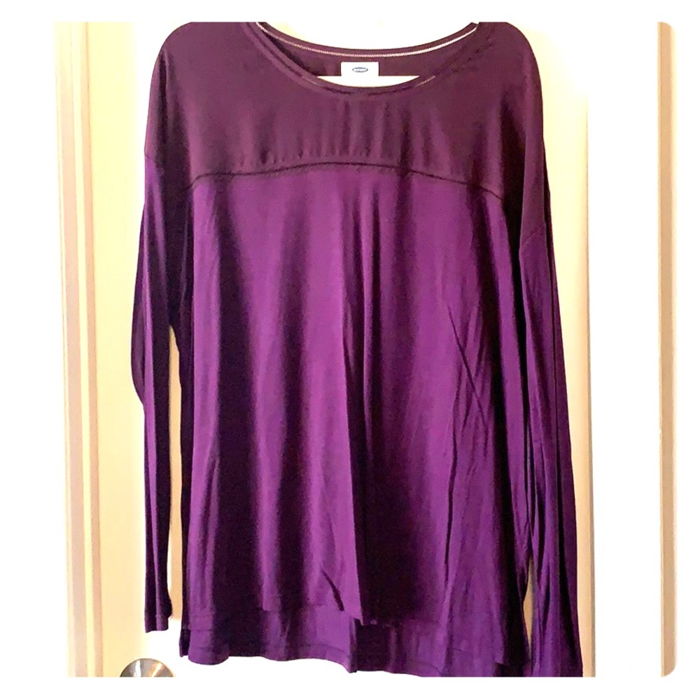 Old Navy purple embroidered tunic top xl